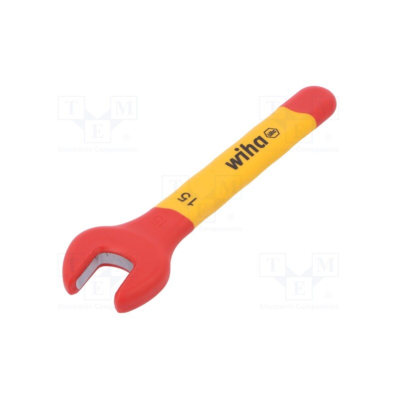 1 pcs x WIHA - 43035 - Wrench, insulated,spanner, 15mm, Overall len: 150mm