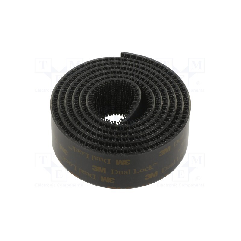 1 rol x 3M - SJ3550CF - Tape: hook and loop, W: 25mm, L: 1m, Thk: 5700um, acrylic, black