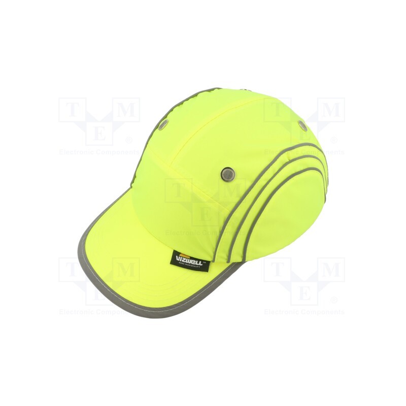 1 pcs x VIZWELL - VWKV03Y - Light helmet, adjustable, Size: 58÷62mm, yellow, polyester