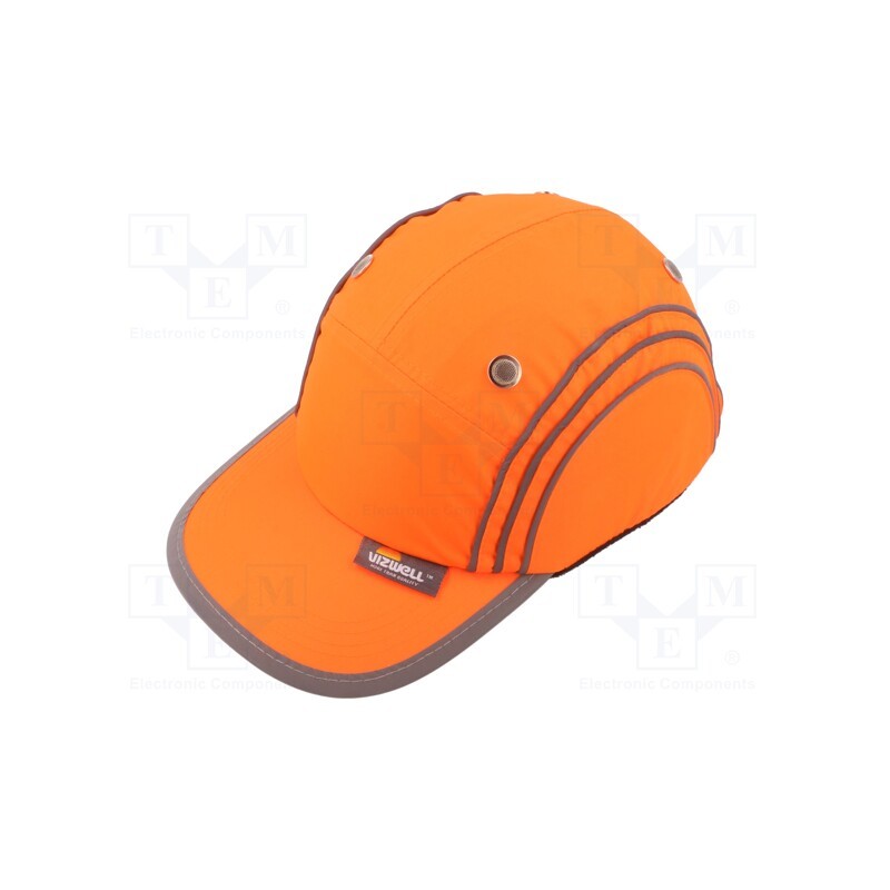 1 pcs x VIZWELL - VWKV03O - Light helmet, adjustable, Size: 58÷62mm, orange, polyester