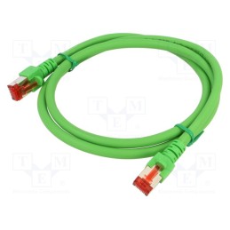 1 pcs x HELUKABEL - 803008 - Patch cord, S/FTP, 6, stranded, Cu, LSZH, green, 1m, 27AWG