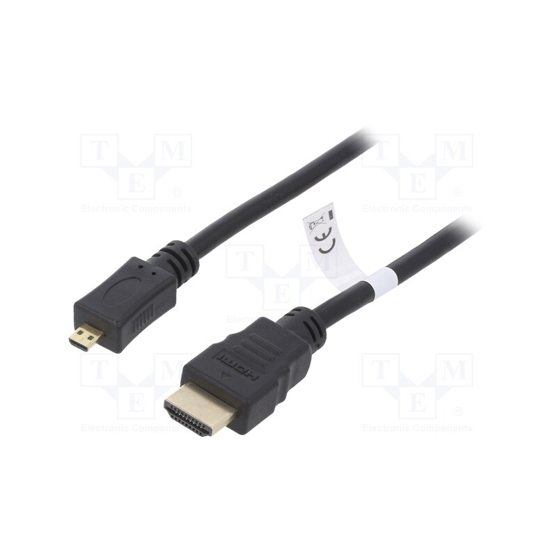 1 pcs x Goobay - 53785 - Cable, HDMI 2.0, HDMI plug,micro HDMI plug, PVC, Len: 2m, black