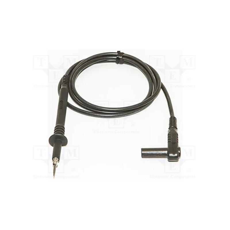 1 pcs x MUELLER ELECTRIC - BU-4062-N-39-0 - Test lead, 20A, probe tip,angular banana plug 4mm, Urated: 1kV