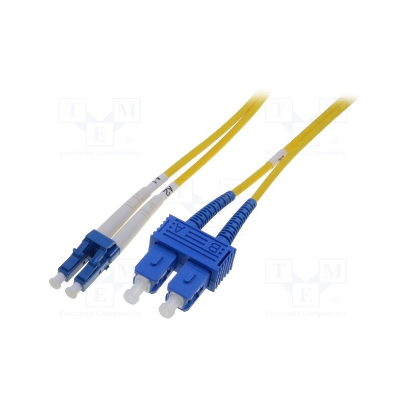 1 pcs x DIGITUS - DK-2932-02 - Fiber patch cord, OS2, LC/UPC,SC/UPC, 2m, Optical fiber: 9/125um