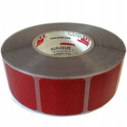 Orafol red reflective tape, truck tarpaulin, 1 m