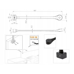 Wall lamp, 12v LED trailer lamp, made of flexible material