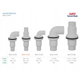 Angle reducing water check valve nawaz 19-25mm