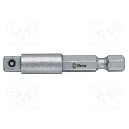 1 pcs x WERA - 5050220001 - Adapter, Overall len: 100mm, Mounting: hexagon 1/4'/ square 3/8'