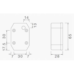 Lamp aspoeck marker lamp orange for LP trailer brenderup 12v
