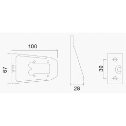 Lamp aspoeck marker lamp orange for LP trailer brenderup 12v