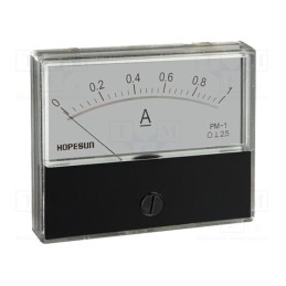 1 pcs x VELLEMAN - AIM701000 - Ammeter, on panel, I DC: 1A, Class: 2.5, 70x60mm