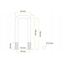 Square clamp handle clamp m12 130 42 130