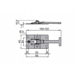 Door lock holder, galvanized steel