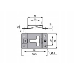 Door lock holder, galvanized steel