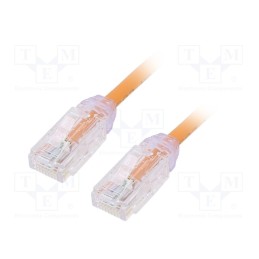 1 pcs x PANDUIT - UTP28X1MOR - Patch cord, TX6A-28™,U/UTP, 6a, solid, Cu, LSZH, orange, 1m, 28AWG