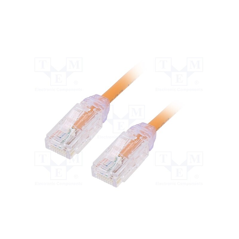 1 pcs x PANDUIT - UTP28X1MOR - Patch cord, TX6A-28™,U/UTP, 6a, solid, Cu, LSZH, orange, 1m, 28AWG