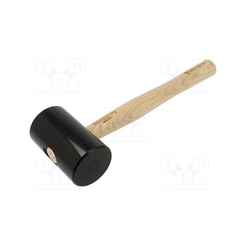 1 pcs x LeanCraft - KENDO-PE-60-B - Hammer, 340g, 60mm, round, polyurethane, wood (ash), KENDO