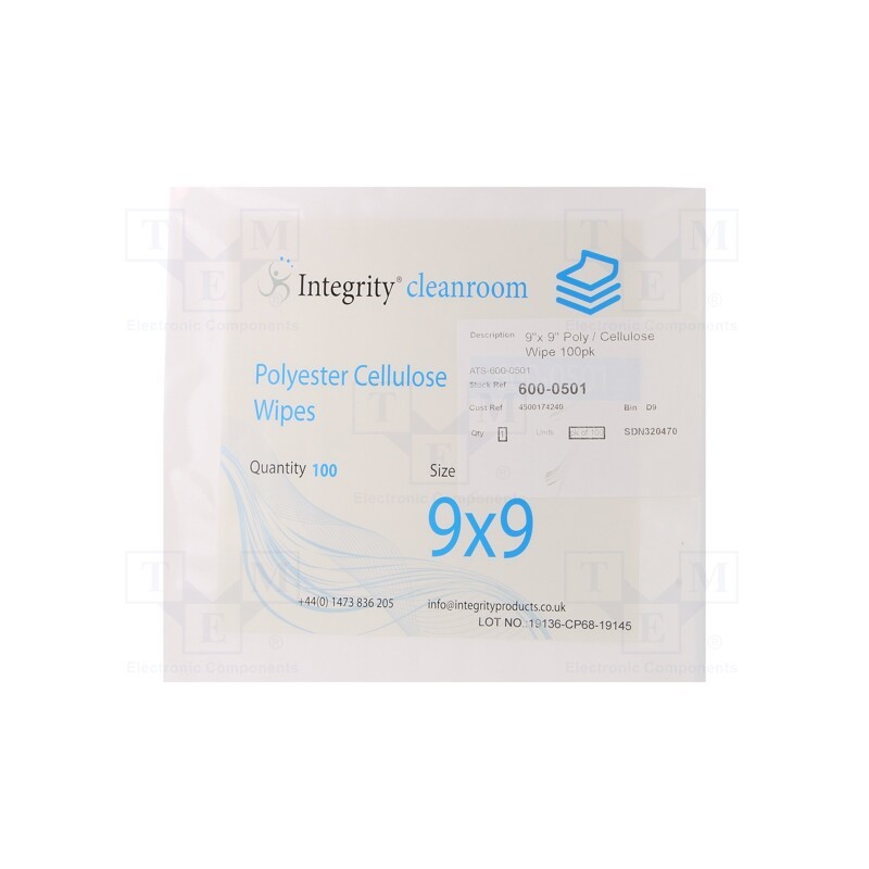 1 pcg x ANTISTAT - 600-0501 - Cleaning cloth: cloth, Application: cleanroom, dry, 100pcs.