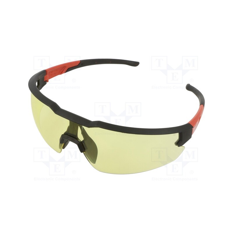 1 pcs x Milwaukee - 4932478927 - Safety spectacles, Lens: yellow, Features: anti-scratch coating