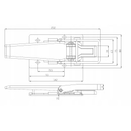 Clip lock for the side of the trailer body with a handle