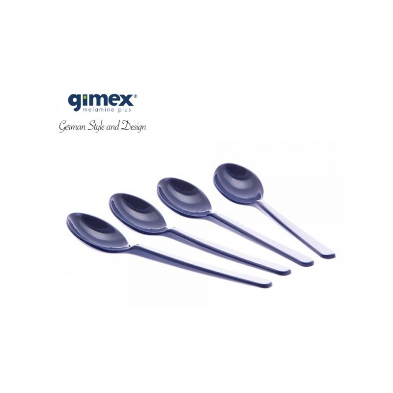 Set of 4 navy blue spoons, melamine Gimex