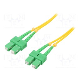 1 pcs x QOLTEC - 54004 - Fiber patch cord, SC/APC,both sides, 0.5m, LSZH, yellow