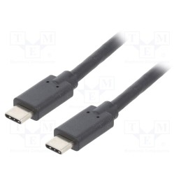 1 pcs x QOLTEC - 52350 - Cable, USB 3.1, USB C plug,both sides, 1.4m, black