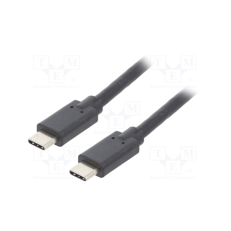 1 pcs x QOLTEC - 52350 - Cable, USB 3.1, USB C plug,both sides, 1.4m, black