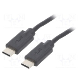1 pcs x QOLTEC - 52345 - Cable, USB 2.0, USB C plug,both sides, 2m, black