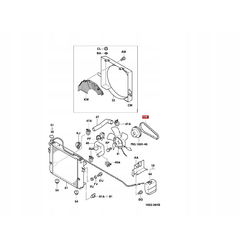 Fan V-belt toyota 7 8 4y engine