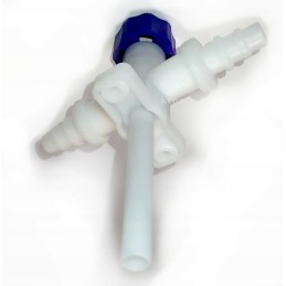 Flow water drain valve for hose diameter 10 and 12 mm, Reich thread