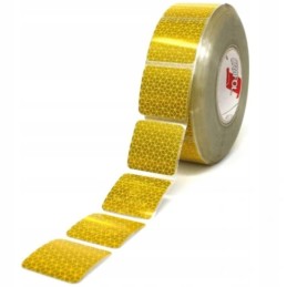 Yellow intermittent reflective tape for truck tarpaulin, 1 m