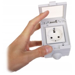 230v surface-mounted outdoor socket, IP55