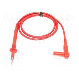 1 pcs x MUELLER ELECTRIC - BU-4062-N-39-2 - Test lead, 20A, probe tip,angular banana plug 4mm, Urated: 1kV