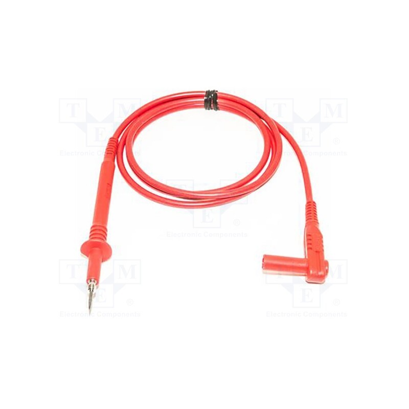 1 pcs x MUELLER ELECTRIC - BU-4062-N-39-2 - Test lead, 20A, probe tip,angular banana plug 4mm, Urated: 1kV