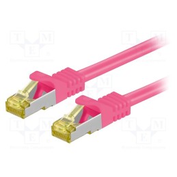 1 pcs x Goobay - 91641 - Patch cord, S/FTP, 6a, stranded, Cu, LSZH, pink, 10m, 26AWG