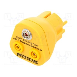 1 pcs x STATICTEC - STW2100 - Earthing plug, ESD, 1MΩ, Plug: EU