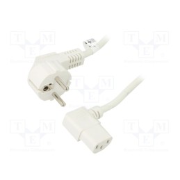 1 pcs x Goobay - 93120 - Cable, CEE 7/7 (E/F) plug angled,IEC C13 female 90°, PVC, 5m