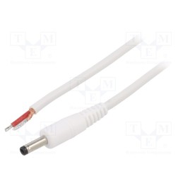 1 pcs x WEST POL - P40-TT-C100-150WH - Cable, 1x1mm2, wires,DC 4,0/1,7 plug, straight, white, 1.5m