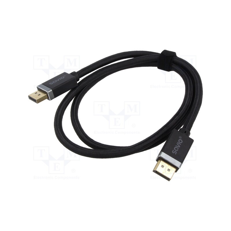 1 pcs x SAVIO - SAVKABELCL-165 - Cable, DisplayPort 1.4, DisplayPort plug,both sides, textile, 1m