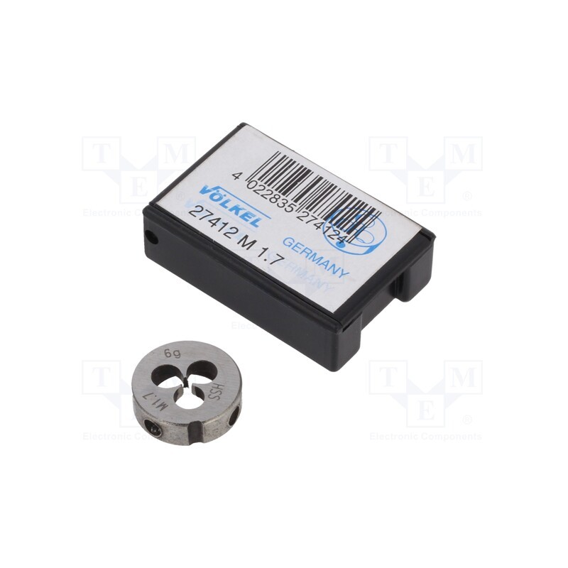 1 pcs x Vu00d6LKEL - 27412 - Threading die, high speed steel stal szybkotnąca HSS, M1,7