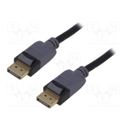 1 pcs x QOLTEC - 50465 - Cable, DisplayPort 1.3, DisplayPort plug,both sides, 1m, black