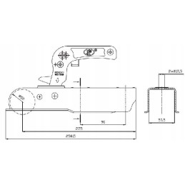 Ball coupling for 50mm steelpress towbar