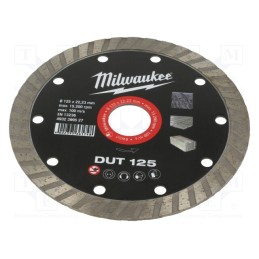 1 pcs x Milwaukee - 4932399527 - Cutting diamond wheel, Ø: 125mm, Øhole: 22.2mm