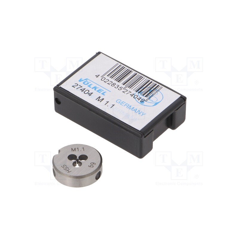 1 pcs x Vu00d6LKEL - 27404 - Threading die, high speed steel stal szybkotnąca HSS, M1,1