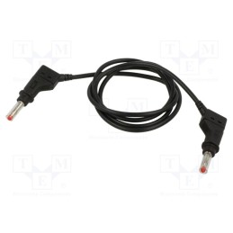 1 pcs x STu00c4UBLI - 66.9406-10021 - Test lead, 19A, banana plug 4mm,both sides, Len: 1m, black