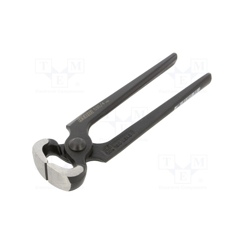 1 pcs x UNIOR - 601342 - Carpenters pincers, end,cutting, phosphate head,forged,cure