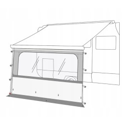 Front wall with window for the Blocker 250 awning