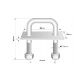 Floor holder load securing 90 mm