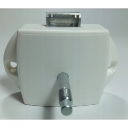 Plastic bathroom lock for a camper trailer